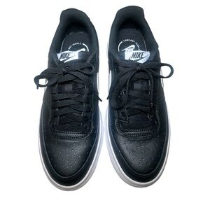 Nike Court Vision Alta Black White Platform Sneakers